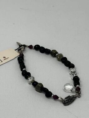 Peyote Bird Free Spirit Sterling Silver Genuine Stone Beaded Charm Bracelet NWT